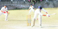 A match in progress between KVM and BCM in Ludhiana