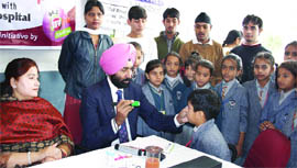 A free eye check-up camp was organised by St Soldier Group of Institutions in Jalandhar.