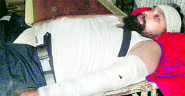 Maninder Singh at the Civil Hospital in Karnal on Friday.