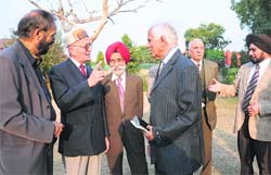 Navy veterans get together to observe Navy Day in Chandigarh on Saturday. 
