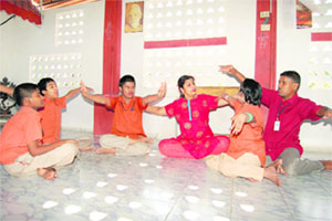 Dr Ambika Kameshwar runs Ramana Temple of Cosmic Dance in Chennai, where lessons in performing arts are given free of cost to special children Photo: RASA\WFS