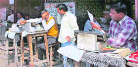 A view of Tis Hazari Courts in Delhi where typewriters continue to rule