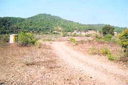 A dusty road to Khoo Talab village where a Central university is proposed to be set up.