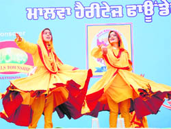 A team from Himachal Pradesh performs on the concluding day of the Virasat Mela in Bathinda on Sunday