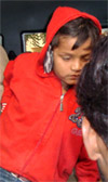 Himanshu being received at Hanumangarh after his rescue.