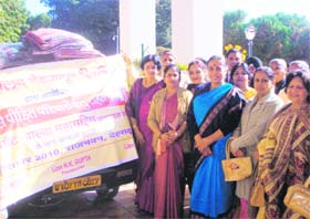 Members of the Lions Club with Uttarakhand Governor Margaret Alva in Dehradun