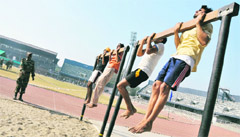 Candidates during an Army recruitment rally in Ludhiana 