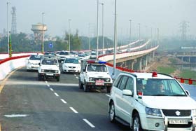 The Barapulla elevated road opens for the public in New Delhi
