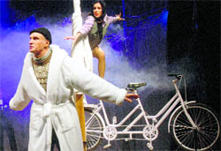 Artistes stage the play When We Dead Awaken at Tagore Theatre in Chandigarh 