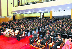 Passing-out gentlemen cadets of the IMA at an awards ceremony in Dehradun on Wednesday