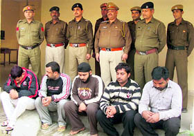 The accused in police custody in Panipat on Thursday.