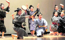 Artists from Japan perform at the Indo-Japan Cultural Evening in Karnal
