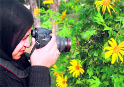 A student participates in the Display Your Talent contest held by the Department of Students Welfare, University of Jammu, on Thursday