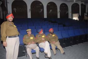Empty seats say it all: Cops turn listeners at the seminar at Dr BR Ambedkar National Institute of Technology, organised by PTU, in Jalandhar