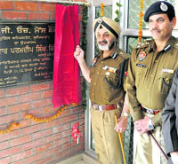 PS Gill, DGP, inaugurates the Police Mess in the Police Lines in Ludhiana on Saturday.