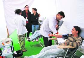 A blood donation camp organised in Dehradun