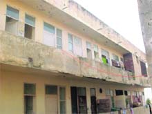 An unauthorised extension (extreme right) in a residential colony approved by PUDA in Ludhiana.