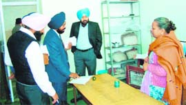Patiala DC Dipinder Singh at the Mini Secretariat on Monday.