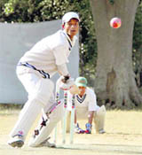 A match in the Beehive Challengers Trophy Inter District T20 Cricket Tournament being played in Dehradun on Tuesday.