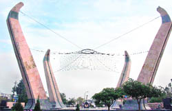 The Police Martyrs Memorial in Jammu.