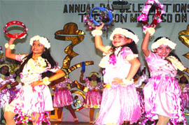 Children of Apeejay School give a dance performance during the annual day celebrations in Jalandhar. 