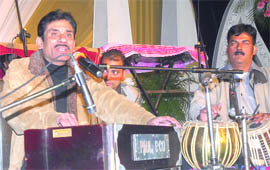 Artiste Vinod Sehgal performs on the occasion