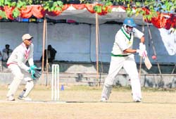 A match in third Uttarakhand Shaheed Girish Bhadri Cricket Tournament being played in Dehradun on Thursday.