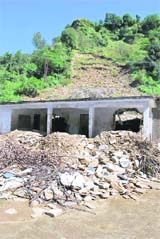 The school at Sumgarh in Bageshwar district of Kumaon where 18 students were killed in a landslide in August.  