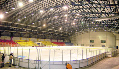 The ice-skating rink for the SAF Winter Games in Dehradun