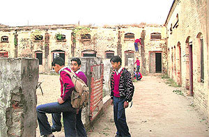 A view of the Samba Fort that houses a higher secondary school