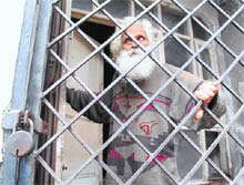 A file photo of Gurbhajan Singh when he was locked up in his house in Patiala.