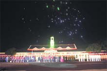 Participants at the light-and-sound show at the Indian Military Academy in Dehradun.