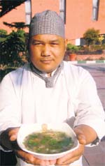 Vimal Kumar Thapa with Lemon Coriander Soup