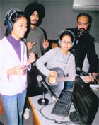 Students of the School of Communication Studies at the radio station 