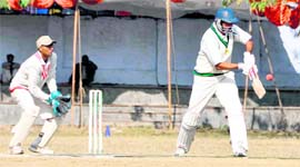 A match in the Uttarakhand Shaheed Girish Bhadri Cricket Tournament being held in Dehradun on Sunday.