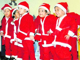 Tiny tots of Small Wonders School, Mohali, participate in their annual function on Monday.