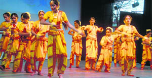 Students of Saupins School perform during their annual function at Sector 32 in Chandigarh
