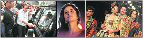Bollywood stars Dharmendra, Katrina Kaif and super model Shawar Ali grabbed headlines during their visit to Ludhiana.