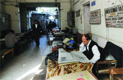 A deserted Patiala House court in New Delhi 