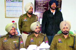 The police holds a press conference in Ropar on Wednesday