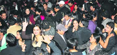 Revellers take to the dance floor while ringing in 2011 at a discotheque in Sector 8, Chandigarh, on Friday night.
