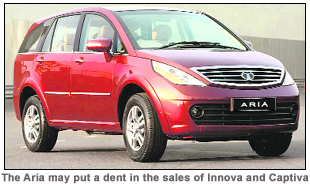The Aria may put a dent in the sales of Innova and Captiva