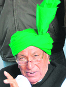 INLD supremo Om Prakash Chautala at a press conference in Chandigarh on Saturday.