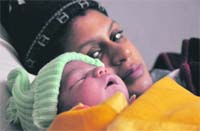 Seemas baby was among the 11 children born in different hospitals of Ludhiana on the New Year.    Report on P4