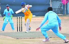 A match in progress during the Tricity Premier League in Sector 48, Chandigarh