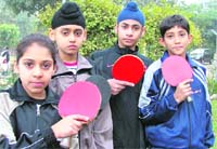 Table tennis players from Ludhiana who will represent the state in the national table tennis championship to be held in Indore.