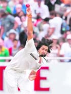 Ishant Sharma bowls during the third Test against South Africa in Cape Town on Sunday.