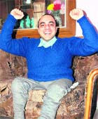 Ganesh who secured 74 per cent in the class X examination.