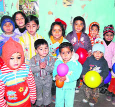 Children at the new Anganwadi Centre in Mussoorie. 