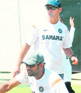 Gary Kirsten (above) with MS Dhoni